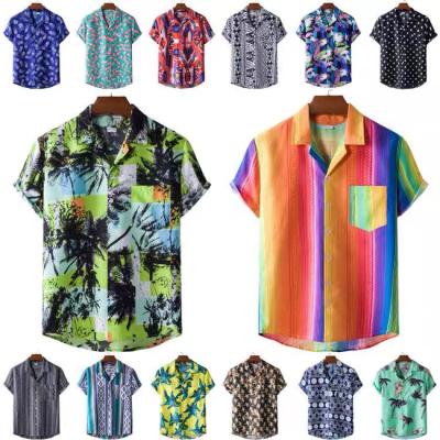 China Anti-pilling 2023 Resort Designer Summer Shirt For Men Short Sleeve Hawaii Beach Shirts Men Casual Custom Hawaiian Shirt for sale