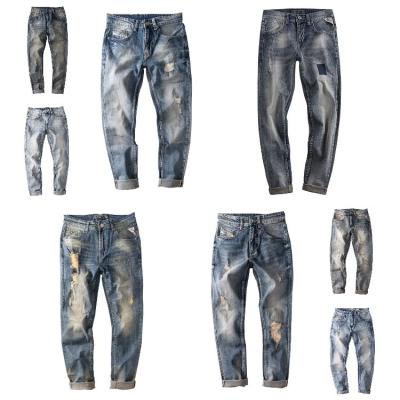 China Breathable Men's Jeans Plus Size Zipper Jean Denim Pant Men's Skinny Boy's Trousers Fashion Ripped Wash Distressed Jeans For Mens for sale