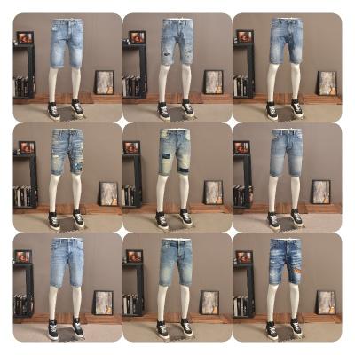 China Anti-wrinkle Cool Men's Short with Hole Denim Destroyed Shorts Men Summer Ripped Hip Hop Shorts For Men for sale