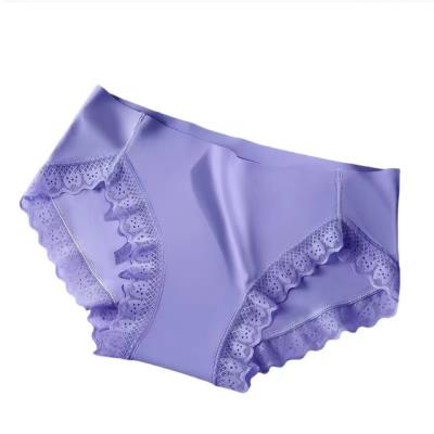 China 2156 Custom Soft Comfortable Seamless Ruffled Panties Logo Girl Lace Sublimation Blank Panty Lady Breathable For Women for sale