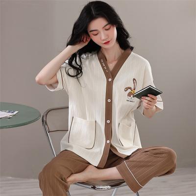 China QUICK DRY women sleepwear monsoon sale woman pajamas best set ladies knit pajama cotton plus size pajamas women for sale