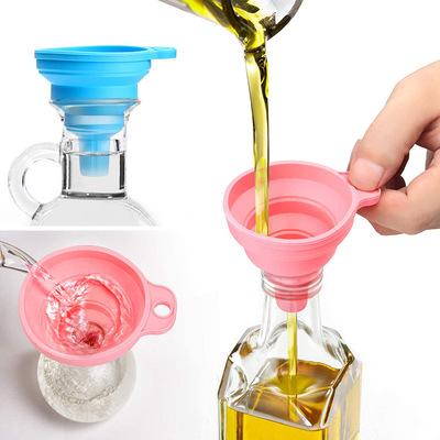 China Food Grade Creative Reusable Silicone Funnel Viable Hot Selling Collapsible Set for sale