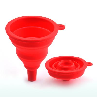 China Viable Spot KitchenwarHot Selling Silicone Rubber Food Grade Collapsible Funnel Neck Telescopic Funnel Long Liquid Dispensing Small Funnel for sale