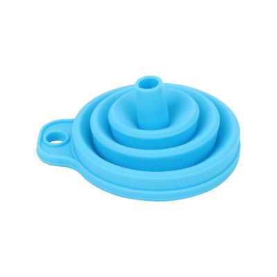 China Hot Selling Viable Kitchen Instruments Collapsible Silicone Funnel Collapsible Funnel For Water Bottle Transfer Food Grade Liquid Funnel for sale