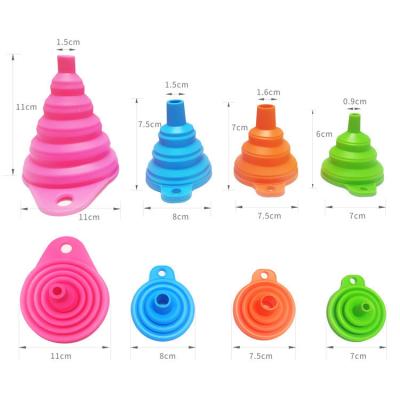 China Mini Viable Silicon Funnel - Amazon Silicone Anti-puddle Heat Resistant Collapsible Spout Funnel Silicone Funnel for sale