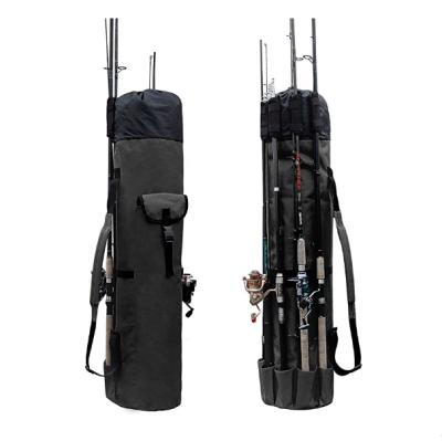 China Durable Fishing Rod Canvas and Reel Organizer Bag Travel Fishing Bag Outdoor Fishing Tackle Bag NT205 for sale