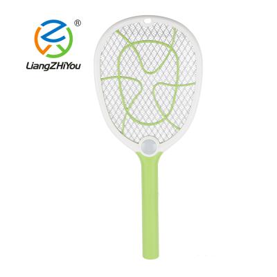 China Sustainable Electric Plastic Shell Rechargeable Mosquito Swatter With Led Torch for sale