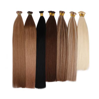 China Competitive Price Silky Straight Virgin Factory Wholesale Human Flat Wave Tip Hair Extension for sale