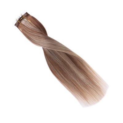 China Wholesale Silky Straight Blonde Russian Virgin Hair Wave Remy Double Drawn Human Hair Weft Weave Extensions for sale