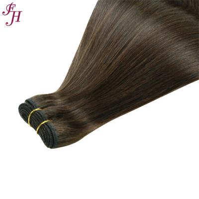 China Double Wave FH Extensions Hair Weave Weft Machine Silky Straight Real Double Drawn Weft Hair Weft for sale