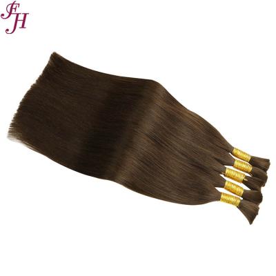 China FH Hair Vendors High Quality 10A #2 Remy No Weft Human Hair Straight Bulk Straight Extension for sale