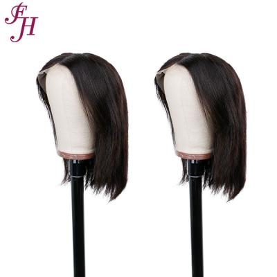 China Wholesale Brazilian Sheer Headband Barely Shedding Thick Smooth Soft Bob Wigs Indian Hair Bob 13x4 Lace Short HD FH Lace Up Human Wig for sale