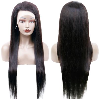 China FH Long Soft Thick Shedding Straight Straight Lace Front Wig Human Hair Virgin HD Transparent 100% Swiss Lace Front Wig For Women for sale