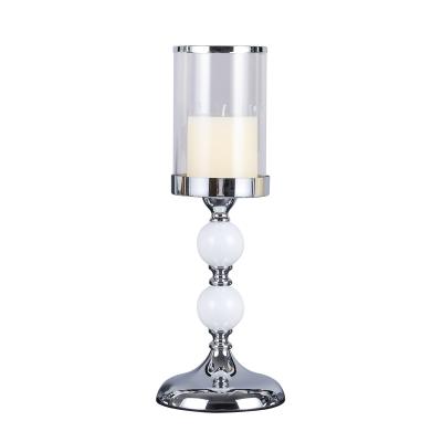 China Creative Metal Crystal Candle Holder Factory Wholesale European Style Candlesticks For Home Decoration Wedding ZX407 for sale