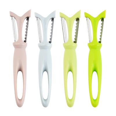 China Yangjiang Viable Factory Stainless Steel 2 Multifunctional In 1 Potato Julienne Vegetable Peeler for sale