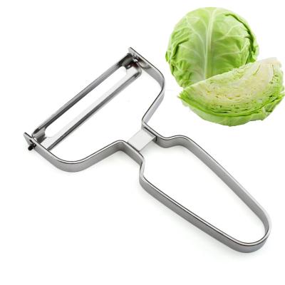 China Viable China Factory Big Wide Swivel Metal Stainless Steel Sharp Cabbage Peeler for sale