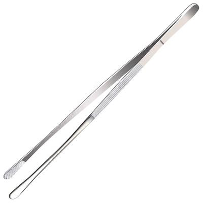 China 12 inch long workable stainless steel chef tweezers tongs kitchen tweezers for cooking tweezers for sale