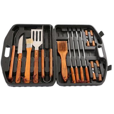 China Easily Cleaned 18Pcs Stainless Steel Grill Accessories GRILL SET With Plastic Case for sale