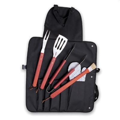 China Easily Cleaned 7-Piece BBQ Apron and Utensil Set for sale