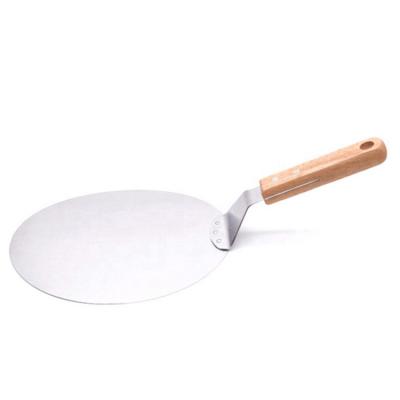 China Disposable 13 Inch Stainless Steel Pizza Hot Skin With Wooden Handle for sale