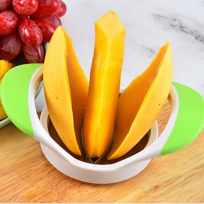 China Viable Stock Stainless Steel Mango Slicer Core Pitter Dividers Fruit Divider Mango Peeler for sale