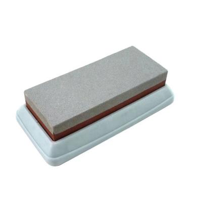 China Viable Waterstone 2 Grit Whetstone Knife Sharpener Side Sharpening Stone with Flatten Stone and Non-Slip Rubber Base for sale