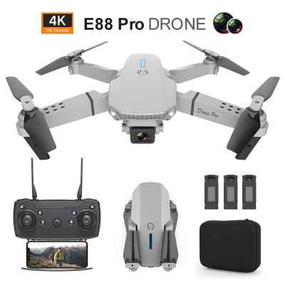 China Pro Selfie E88 Mode Headless Professional Drones With 4k Hd Dual Camera Long Range Intelligent Positioning Remote Control Drone for sale