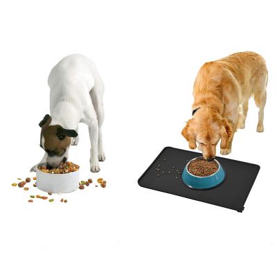 China New Super Non-automatic Silicone Pet Food Mat Dog Mat Cat Bowl Thick Mat for sale