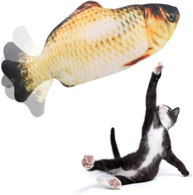 China Viable Pet Tat Toy Catnip Fish Cat Toy USB Electric Interactive Cat Fish Toy for sale