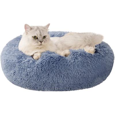 China New Breathable Pet Travel Bed Machine Washable Plush Donut Bed High Quality For Cats for sale