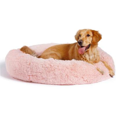 China Wholesale Washable Luxury Super Soft Cat Pet Dog Bed Artificial Donut Pet Bed Travel Large for sale