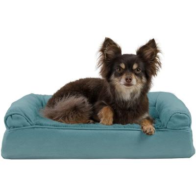 China Home Sofa Pet Bed With Orthopedic Support Foam Customizable Function Luxury Pet Travel Pet Sofa for sale