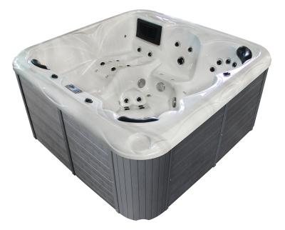 China Modern Hot Sale 8-Person Modern Design Acrylic Hydro Whirlpool Spa Outdoor Hot Tub Massage Air Jets Hotels Spas Includes Ice Bath for sale