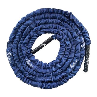 China Universal Heavy Duty Black Gym Workout Battle Rope Anchor Rope Climbing Battle Ropes 9m 12m 15m for sale