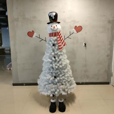 China Assembled Homemade Eco-friendly PE+PVC Mixed Christmas Tree With Snow Decoration Artificial White Christmas Tree for sale