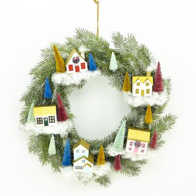 China Chirstmas Decor Best Price Top Quality Christmas Decorative Wreath With Decorative Lights Christmas Wreath for sale