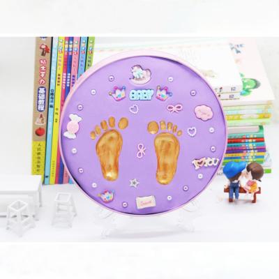 China Diy play 2020 baby kid birthday toy gift handprint footprint diy air clay hotseling sets for sale