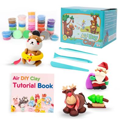 China Diy Clay Modeling Kids Clay 36 Colors Craft Air Soft Clay Tools Toys Foam Soft Dry Set Light Mud Hand Cream Private Label Clay for sale