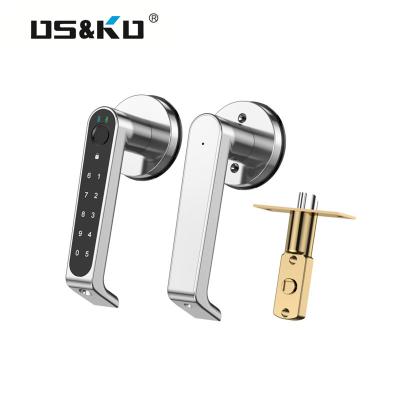 China TTLock zinc alloy home ble wifi lock 2022 single euro handle tuya slim keyless app remote control fingerprint smart lock for bedroom for sale