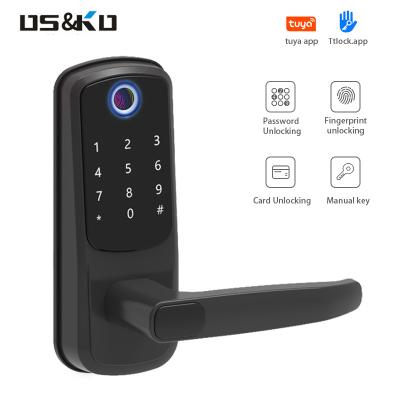 China Anti-peep code new technology power supply wifi smart door combination lock fingerprint for sale