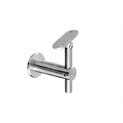 China Modern Glass Stainless Steel Flat Pipe Support Balustrade Bracket Support for sale