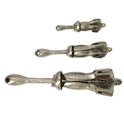 China Boat Boats 1.5 316 Stainless Steel 3kg Yacht Boat Anchor Accessories Marine Hardware Folding Boat Anchor for sale