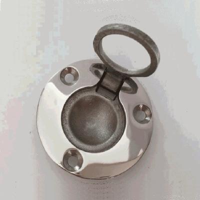 China Heavy Duty Stainless Steel Marine Material Stainless Steel Flush Pull Ring Around 50mm for sale