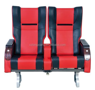 China Luxury leather comfortable bus seat with fold-up food table for sale