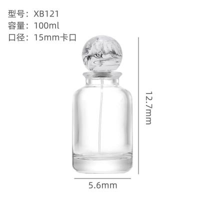 China Hot Sale 30ml 50ml 100ml round perfume bottle Crimp pump spray Parfum Packaging Bottle Spray Atomizer Perfume Bottle  for sale