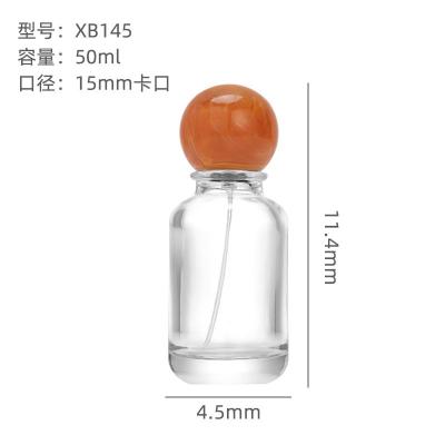 China Wholesale cosmetic packaging glass perfume bottle with box 30ml 50ml 100ml round clear Crimp pump spray perfume bottle for sale