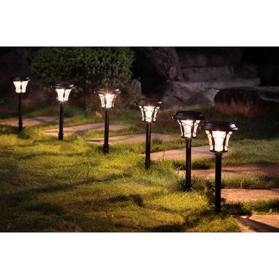 China Beautiful Garden Garden Lawn LED Path Light Waterproof Outdoor Glass Solar Lights for sale