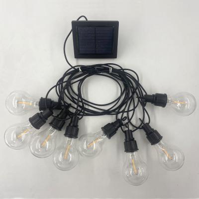 China Solar Powered Garden 8 Lights Bulb Warm White G40 LED Decoration LED String Lights Outdoor for sale