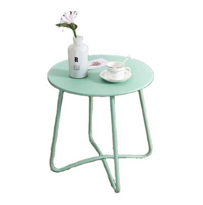 China Modern Round Metal Coffee Tea Restaurant Bedside Living Room Home Garden Outdoor Side Tables Modern Round Garden Furniture for sale