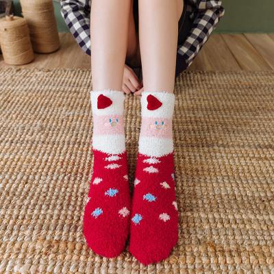 China 2022 New Sustainable Christmas Fleece Stocking Happy Mens Winter Sports Custom Women Cotton Knitting Socks Manufacturer Unisex for sale